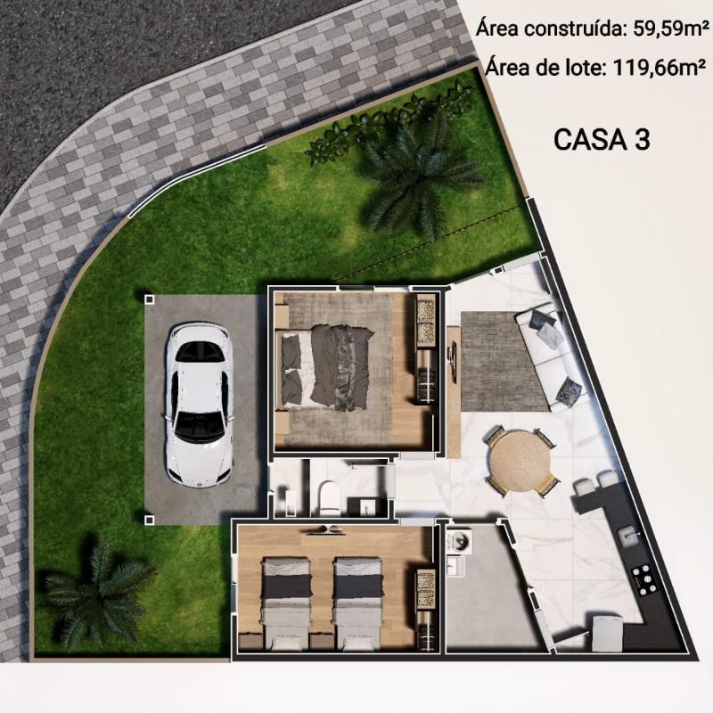 Casa, Dom Pedro I, 2 Quartos, 1 Vaga