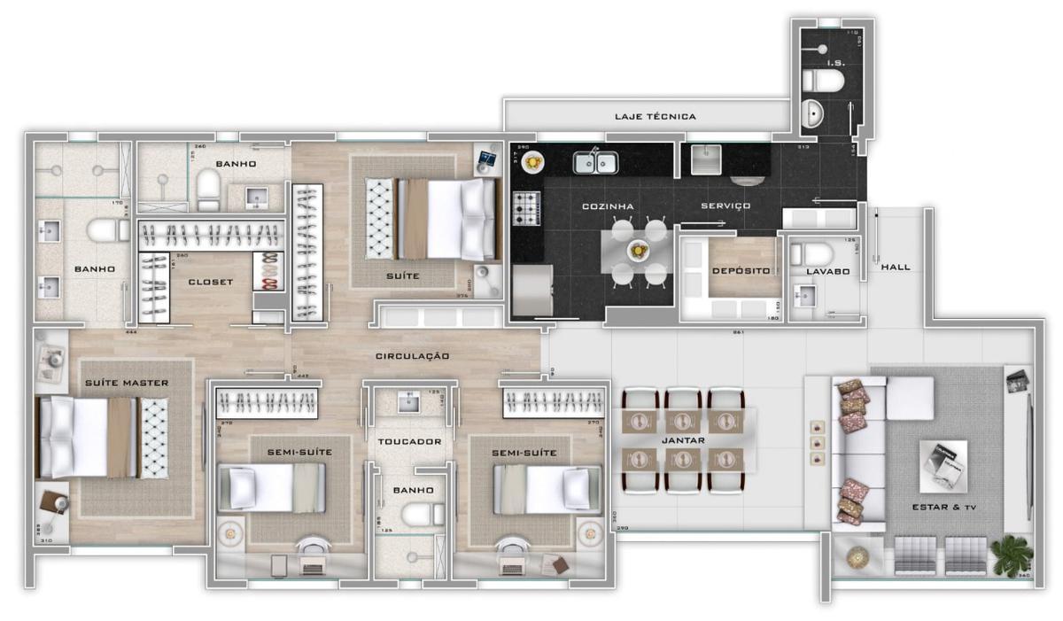 Apartamento, Cidade Nova, 4 Quartos, 3 Vagas, 2 Suítes