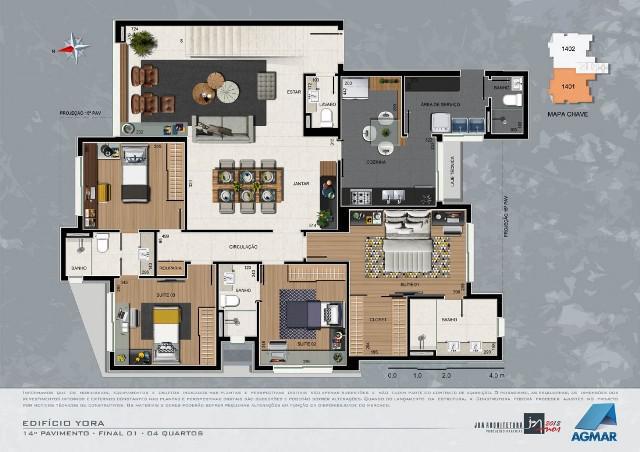 Apartamento, Sion, 4 Quartos, 4 Vagas, 2 Suítes