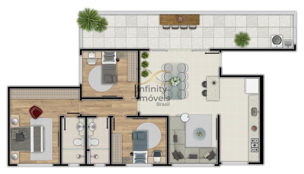 Apartamento, Nova Suíssa, 3 Quartos