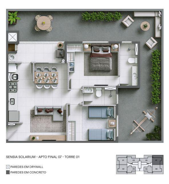 Apartamento, Cabral, 2 Quartos, 1 Vaga, 1 Suíte