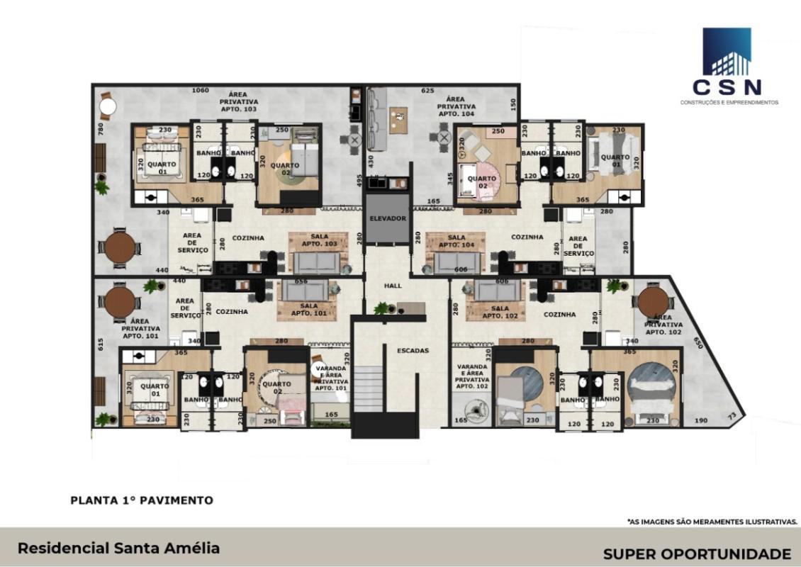 Apartamento, Santa Amélia, 2 Quartos, 1 Vaga, 1 Suíte