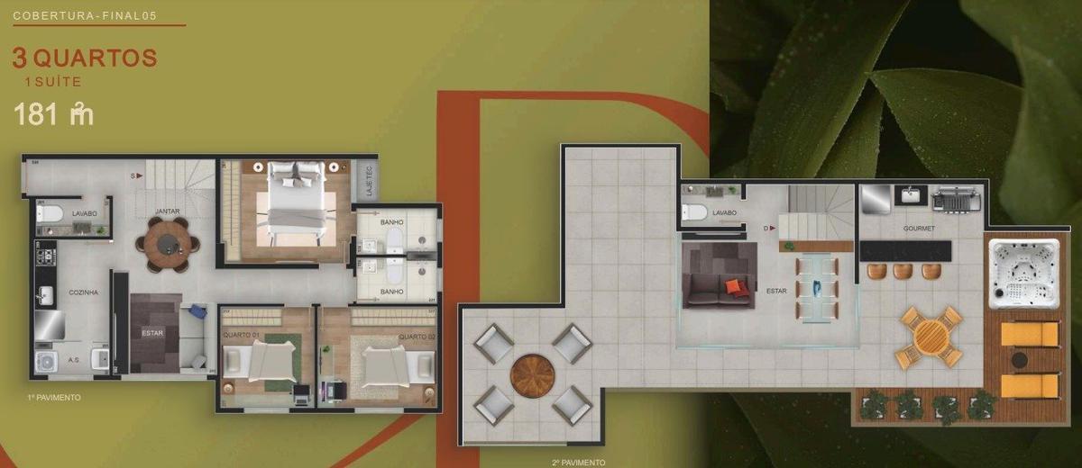 Cobertura, Buritis, 3 Quartos, 3 Vagas, 1 Suíte