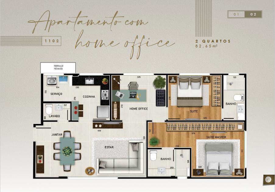 Apartamento, Lourdes, 2 Quartos, 2 Vagas, 1 Suíte