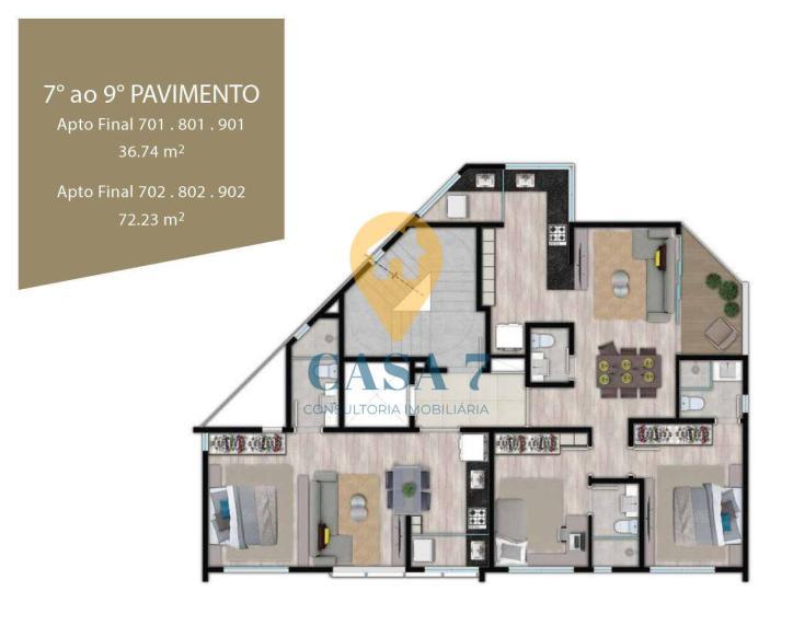 Apartamento, Santo Agostinho, 3 Quartos, 0 Vaga, 1 Suíte