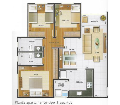Apartamento, Ouro Preto, 3 Quartos, 2 Vagas, 1 Suíte
