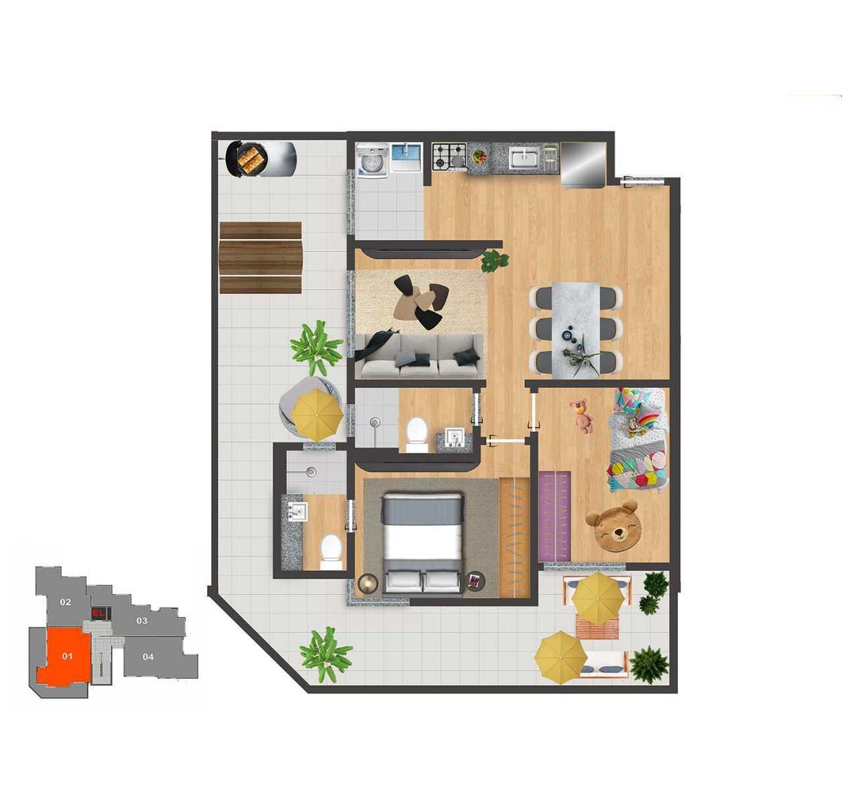 Apartamento, Vila Nova Vista, 2 Quartos, 2 Vagas, 1 Suíte