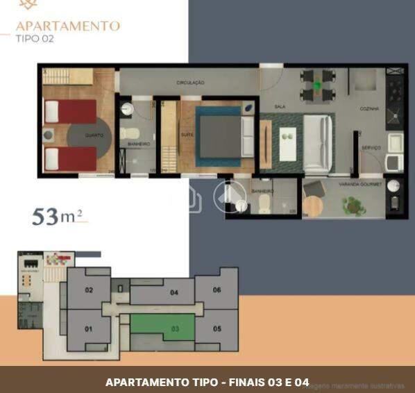 Apartamento, Castelo, 2 Quartos, 1 Vaga, 1 Suíte