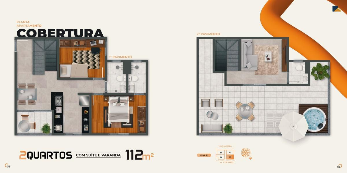 Cobertura, Dom Cabral, 2 Quartos, 2 Vagas, 1 Suíte
