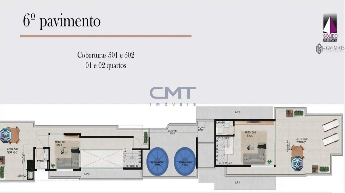 Apartamento, Cruzeiro, 1 Quarto, 1 Vaga