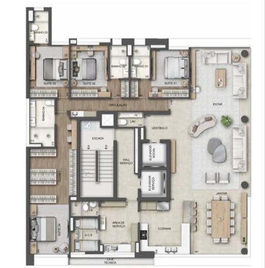 Apartamento, Lourdes, 4 Quartos, 4 Vagas, 4 Suítes