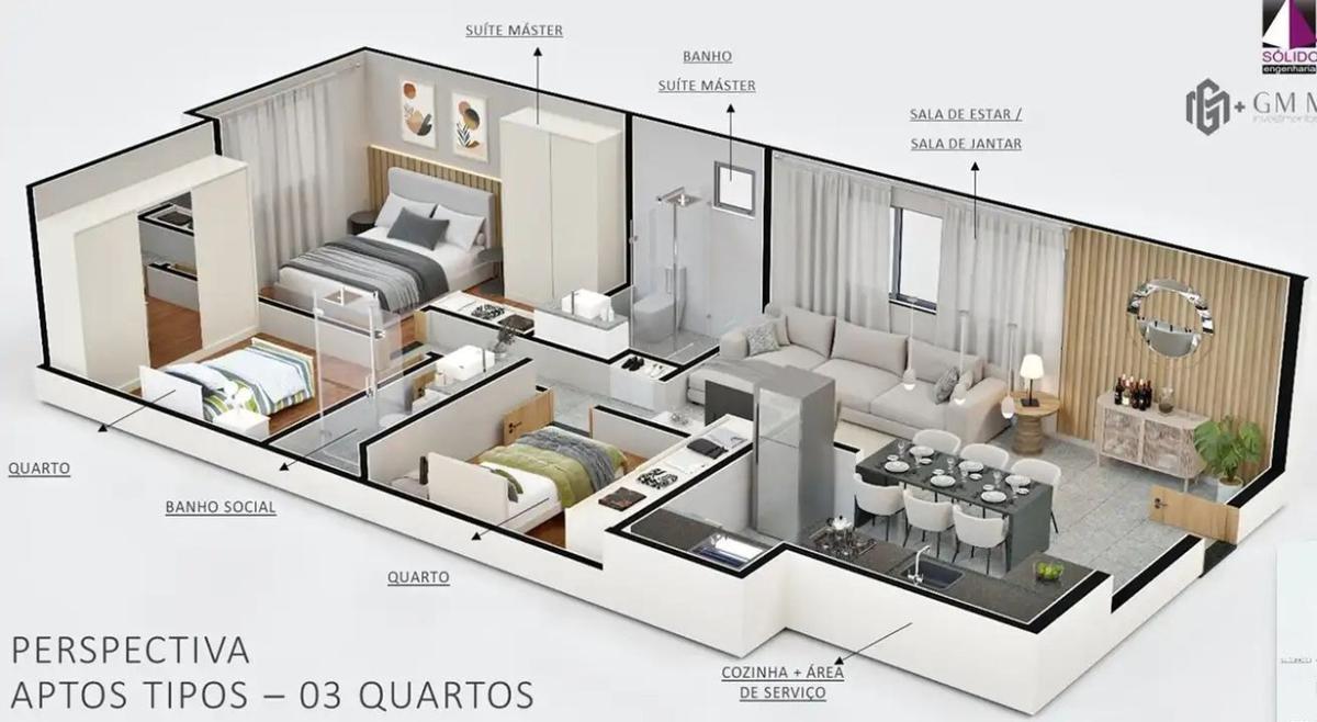 Apartamento, Santo Antônio, 3 Quartos, 2 Vagas, 1 Suíte
