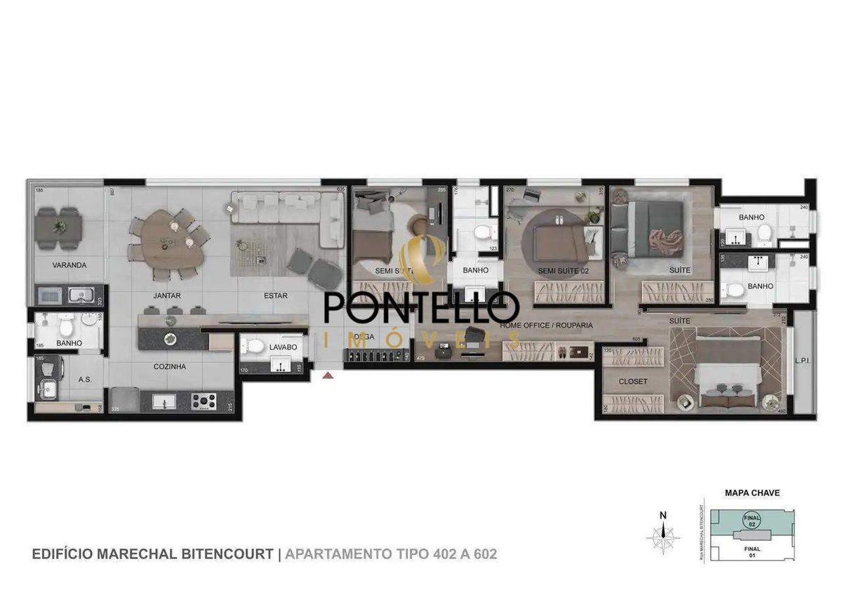 Apartamento, Gutierrez, 4 Quartos, 3 Vagas, 2 Suítes