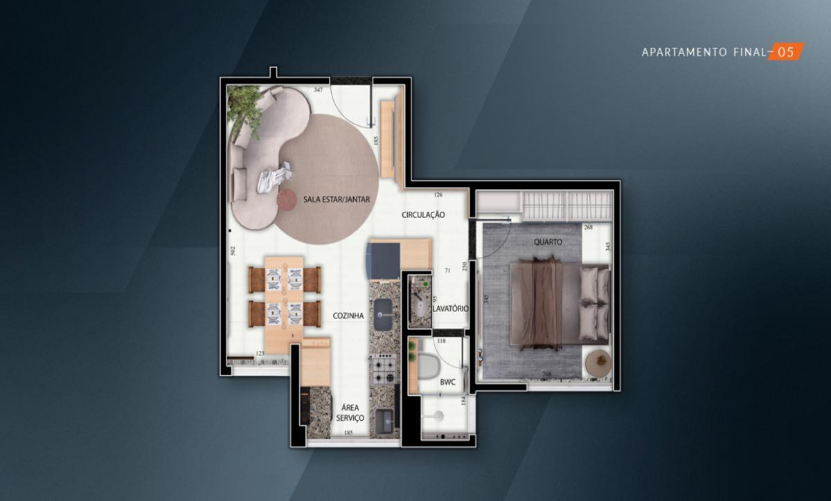 Apartamento, União, 1 Quarto, 1 Vaga
