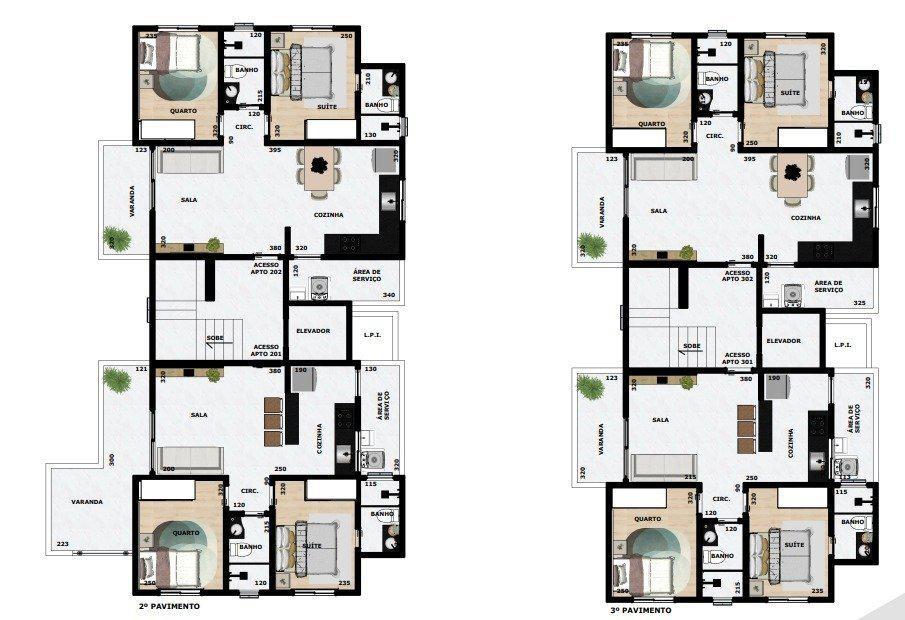 Apartamento, Santa Branca, 2 Quartos, 1 Vaga, 1 Suíte