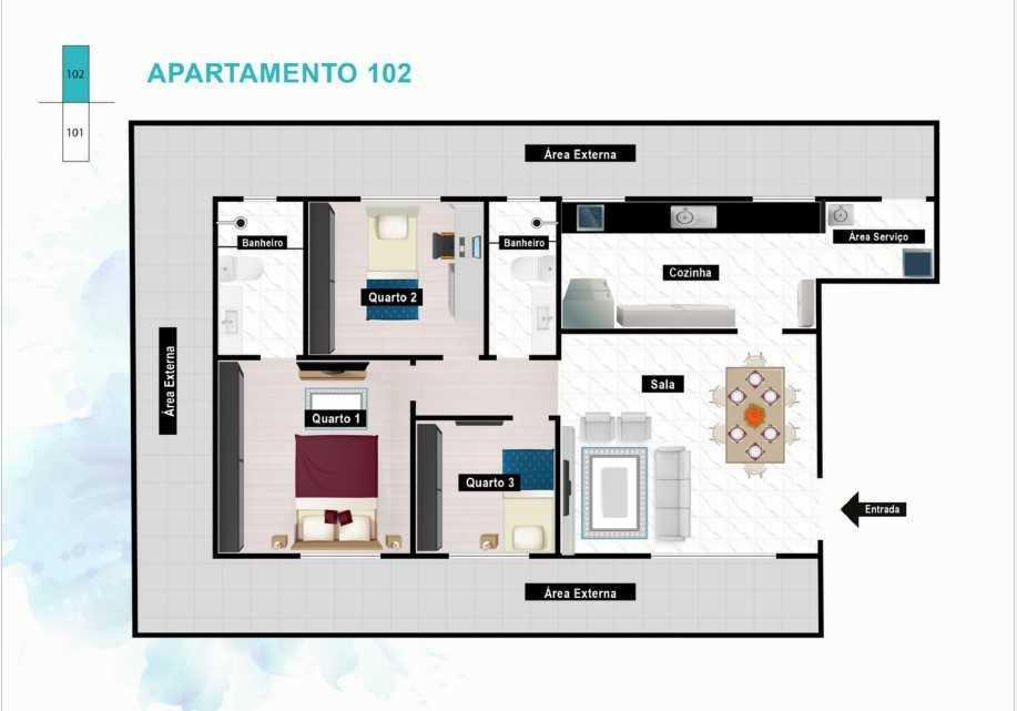 Apartamento, Alto Barroca, 2 Quartos, 1 Vaga, 1 Suíte