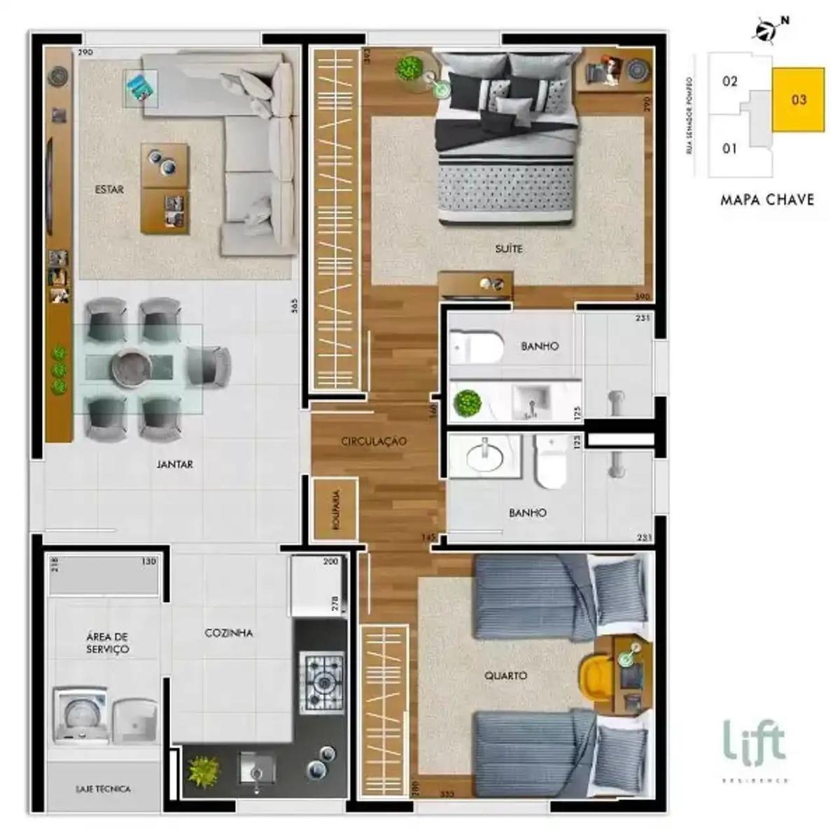 Apartamento, Serra, 2 Quartos, 2 Vagas, 1 Suíte