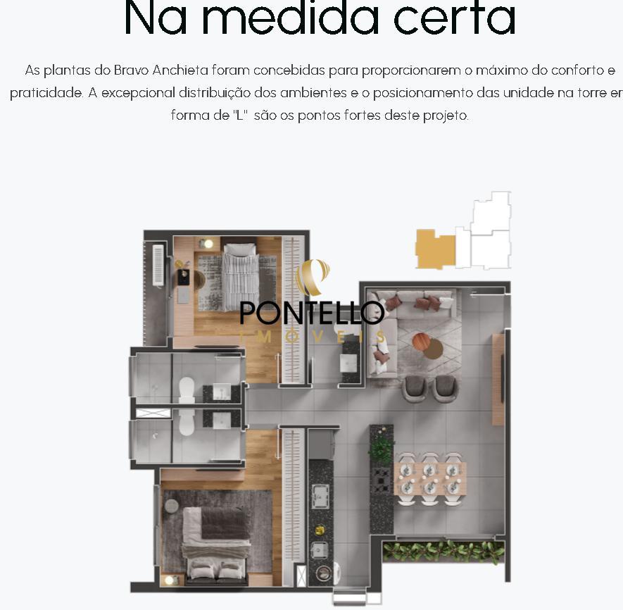 Apartamento, Anchieta, 2 Quartos, 2 Vagas, 2 Suítes