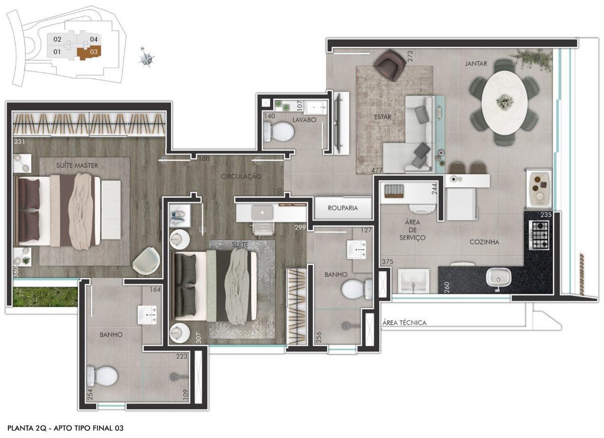 Apartamento, Sion, 2 Quartos, 2 Vagas, 2 Suítes
