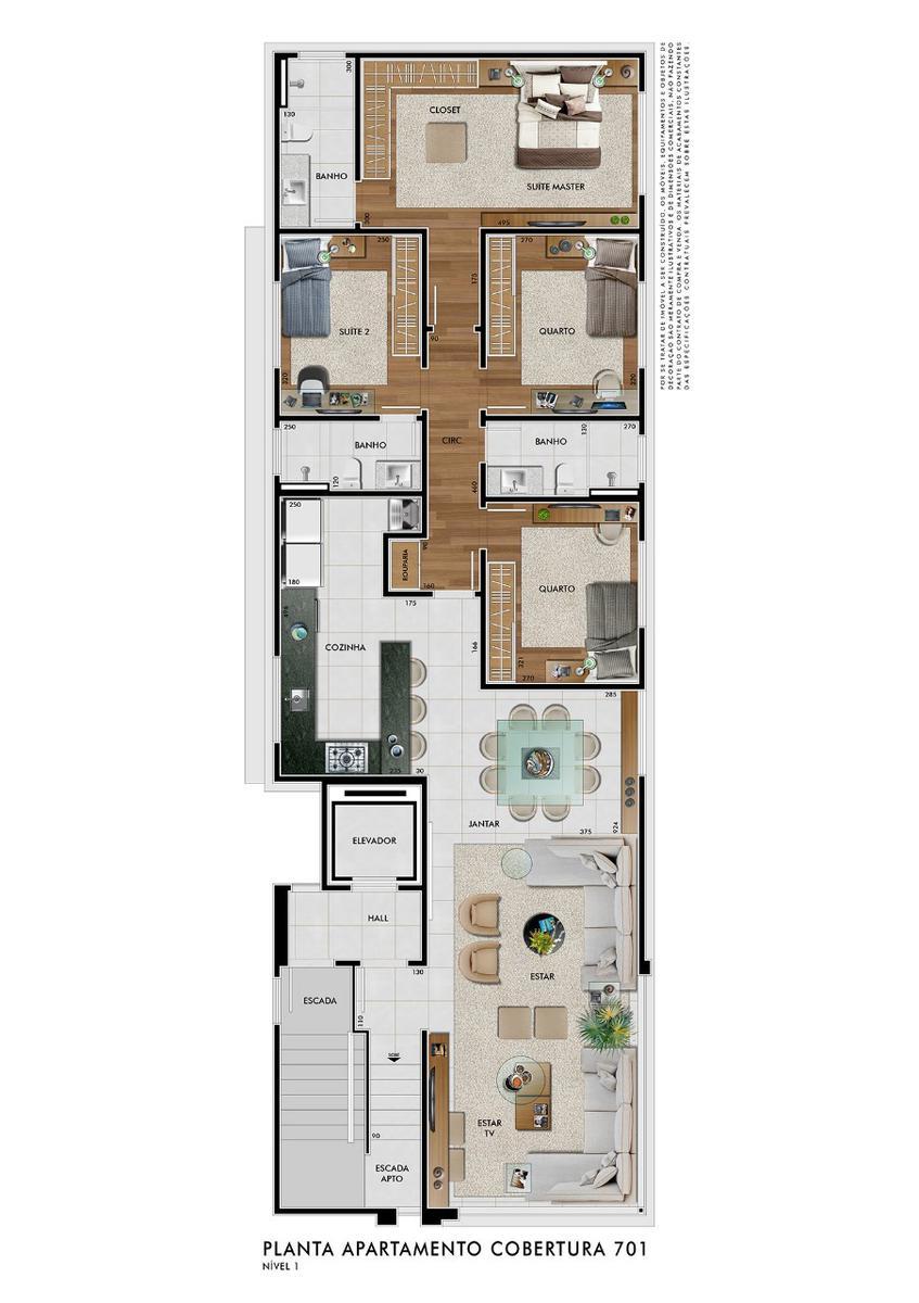 Cobertura, Castelo, 5 Quartos, 4 Vagas, 5 Suítes