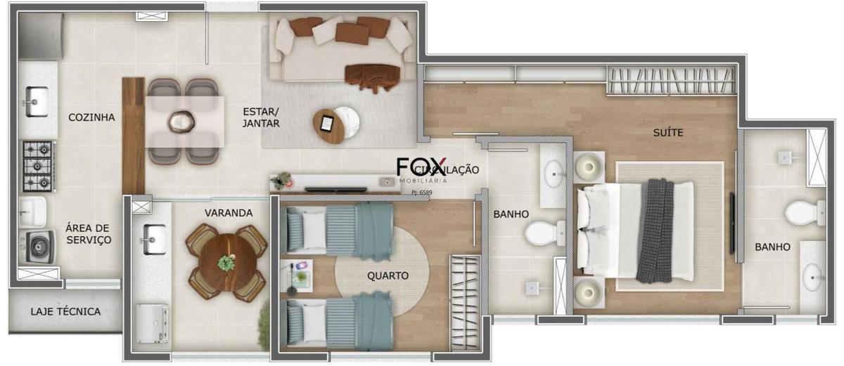 Apartamento, Serra, 2 Quartos, 1 Vaga, 1 Suíte