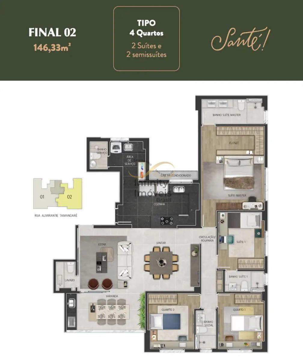 Apartamento, Gutierrez, 4 Quartos