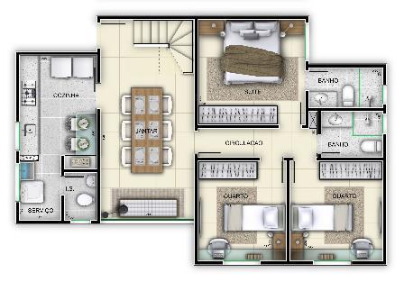 Cobertura, Nova Floresta, 3 Quartos, 3 Vagas, 1 Suíte