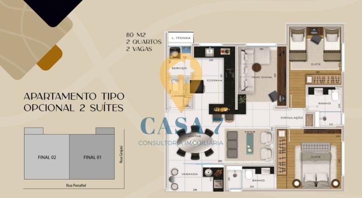 Apartamento, Anchieta, 3 Quartos, 2 Vagas, 1 Suíte
