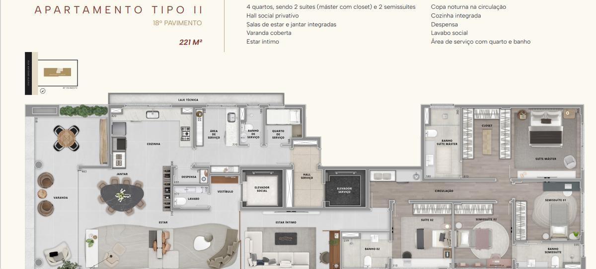 Apartamento, Lourdes, 4 Quartos, 3 Vagas, 3 Suítes