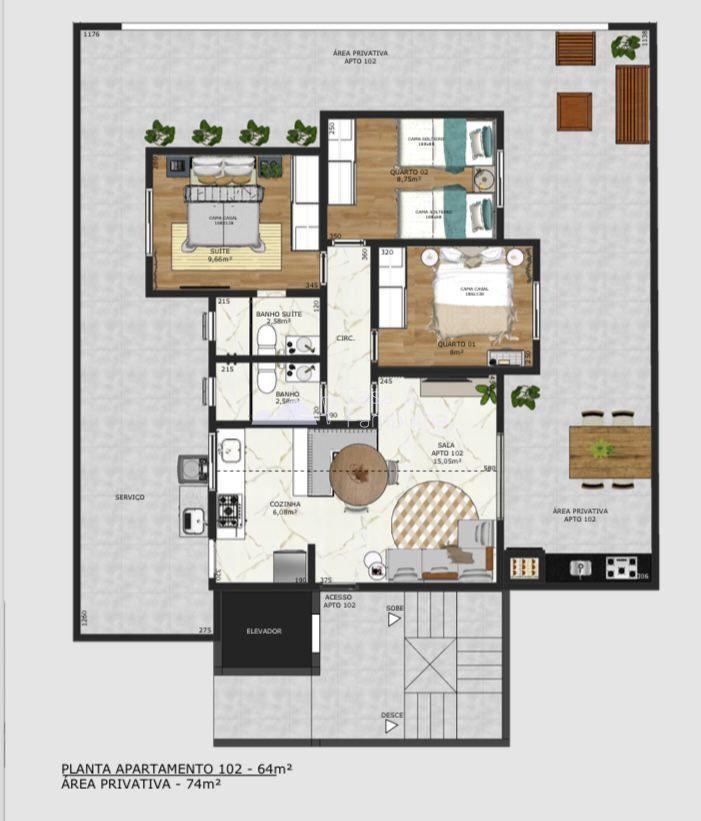 Apartamento, Itapoã, 3 Quartos, 2 Vagas, 1 Suíte