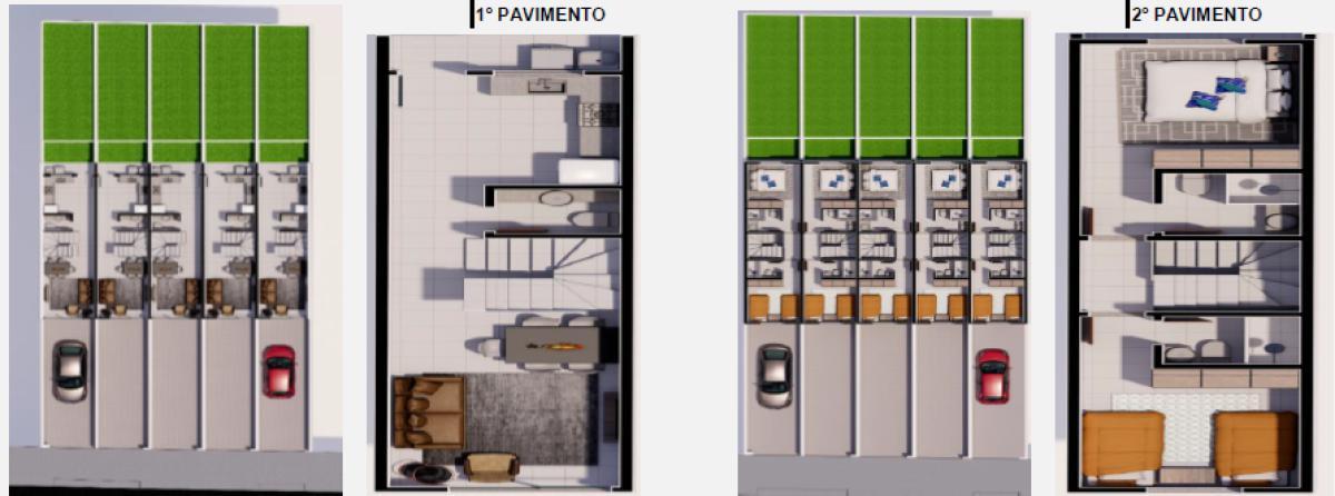 Casa, Santa Mônica, 2 Quartos, 1 Vaga, 2 Suítes