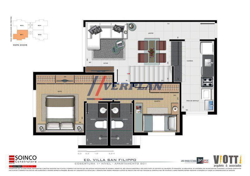 Cobertura, Gutierrez, 2 Quartos, 2 Vagas, 1 Suíte