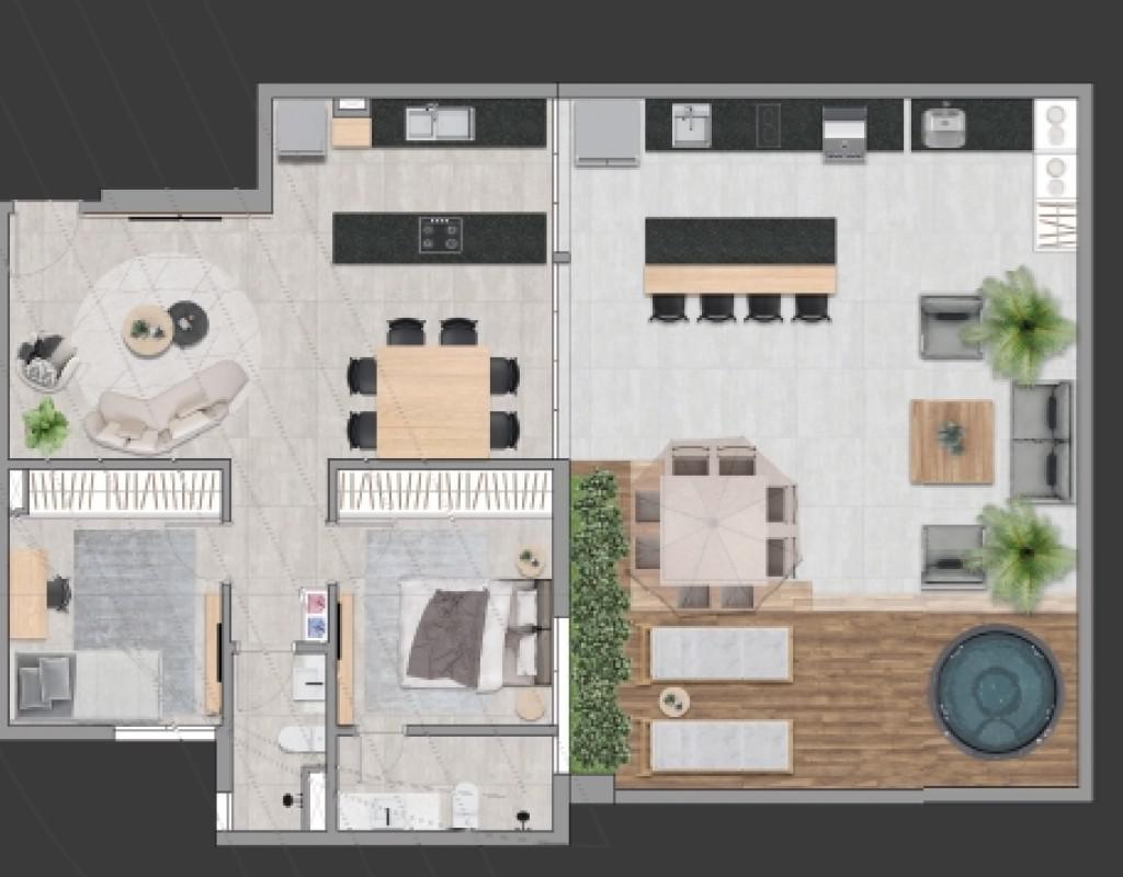 Apartamento, Grajaú, 2 Quartos, 0 Vaga, 1 Suíte