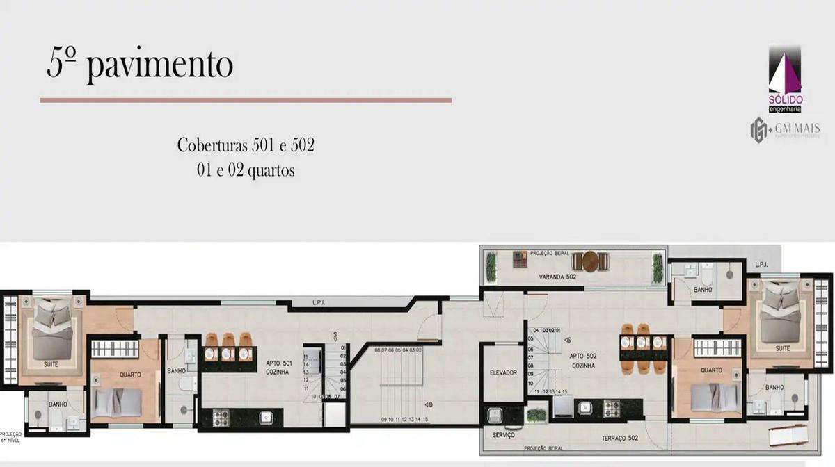 Apartamento, Cruzeiro, 2 Quartos, 1 Vaga, 1 Suíte