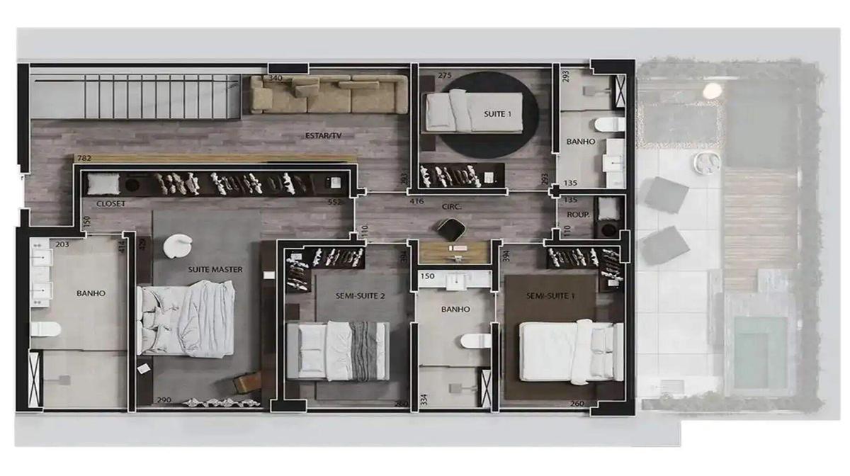 Apartamento, Funcionários, 4 Quartos, 3 Vagas, 2 Suítes