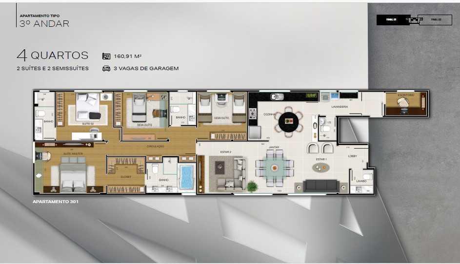 Apartamento, Savassi, 4 Quartos, 2 Vagas, 2 Suítes