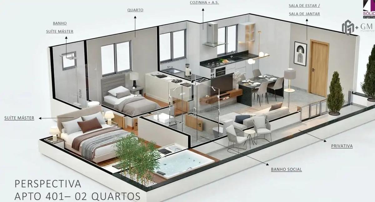 Apartamento, Santo Antônio, 2 Quartos, 2 Vagas, 1 Suíte