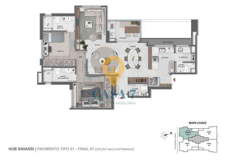 Apartamento, Savassi, 4 Quartos, 0 Vaga, 4 Suítes