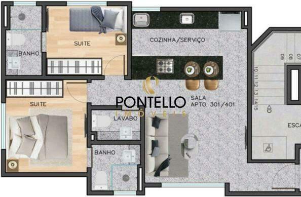Apartamento, Anchieta, 2 Quartos, 1 Vaga, 2 Suítes