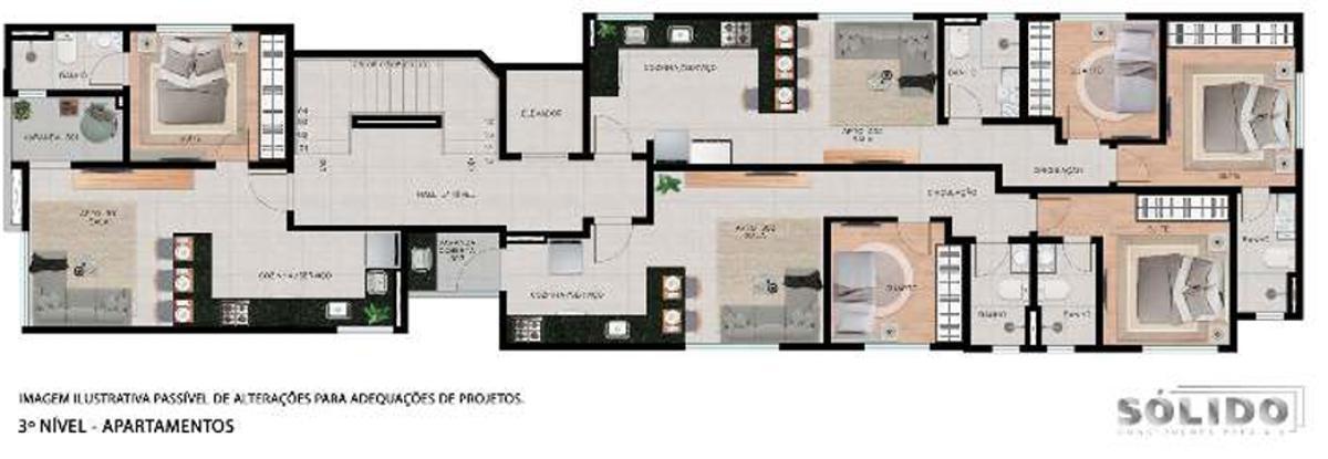 Apartamento, Serra, 2 Quartos, 1 Vaga, 1 Suíte