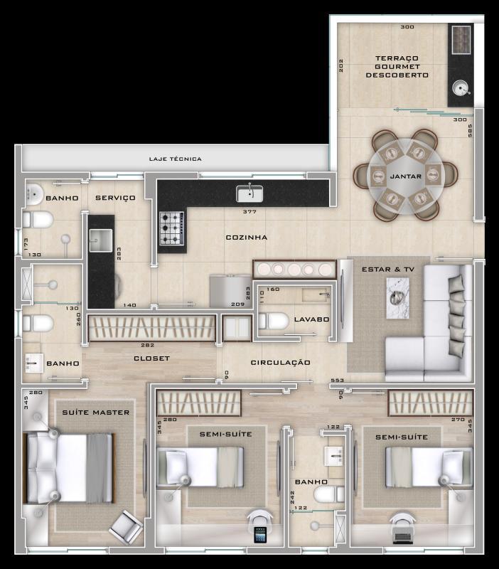 Apartamento, Santo Antônio, 3 Quartos, 2 Vagas, 1 Suíte