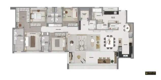 Apartamento, Vila da Serra, 4 Quartos, 4 Vagas, 2 Suítes