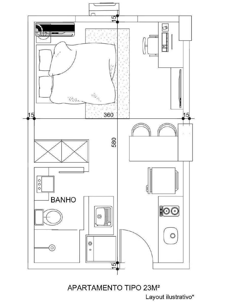 Apart Hotel, Buritis, 1 Quarto, 0 Vaga, 1 Suíte