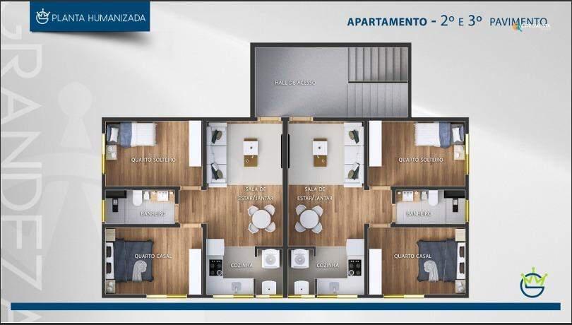 Apartamento, Petrópolis, 2 Quartos, 0 Vaga