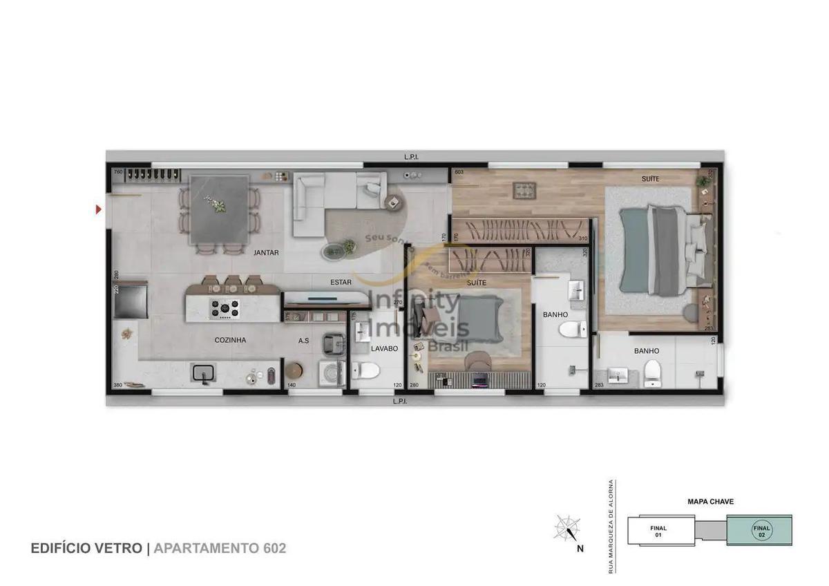 Apartamento, Serra, 2 Quartos