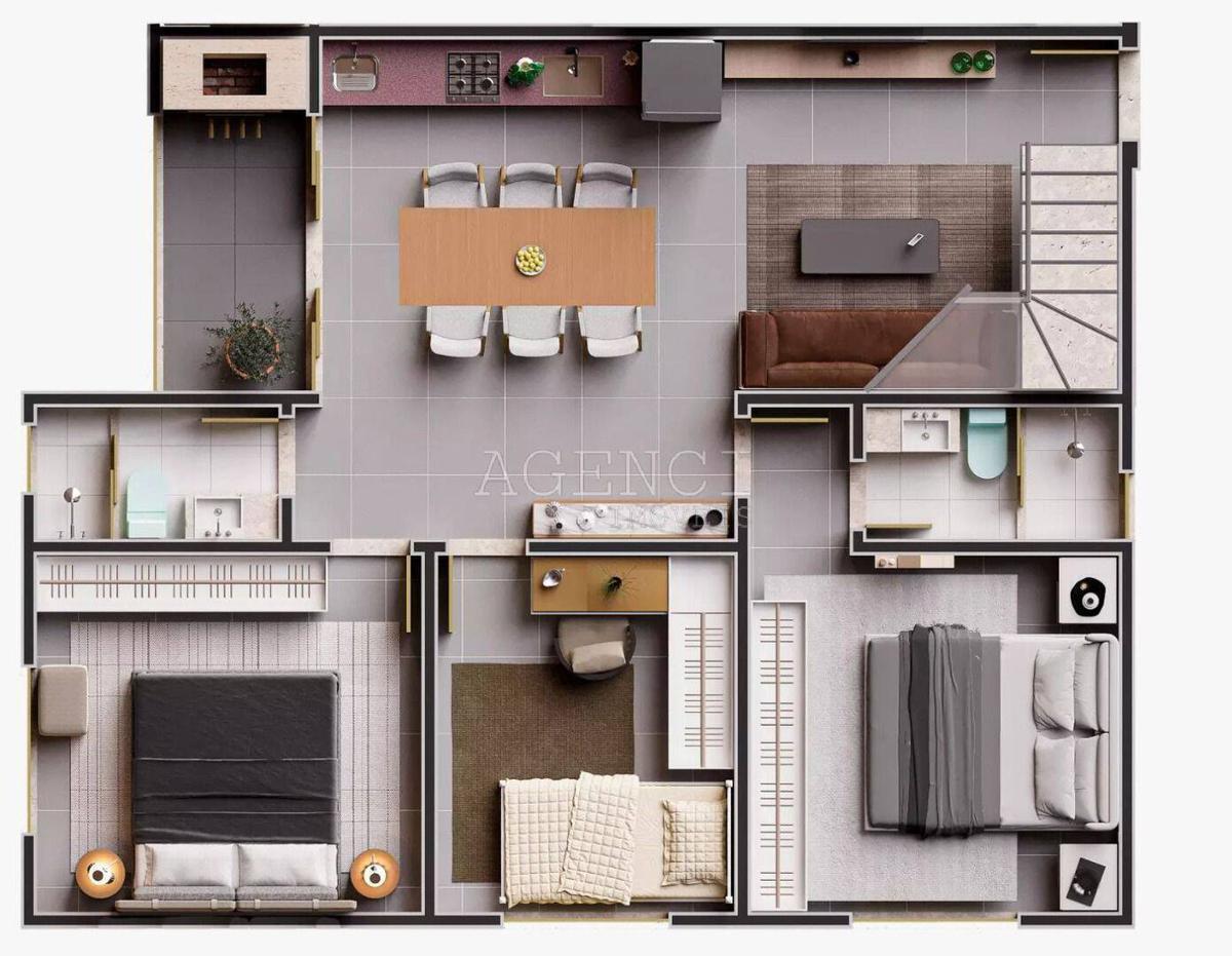 Apartamento, Cabral, 3 Quartos, 0 Vaga, 1 Suíte