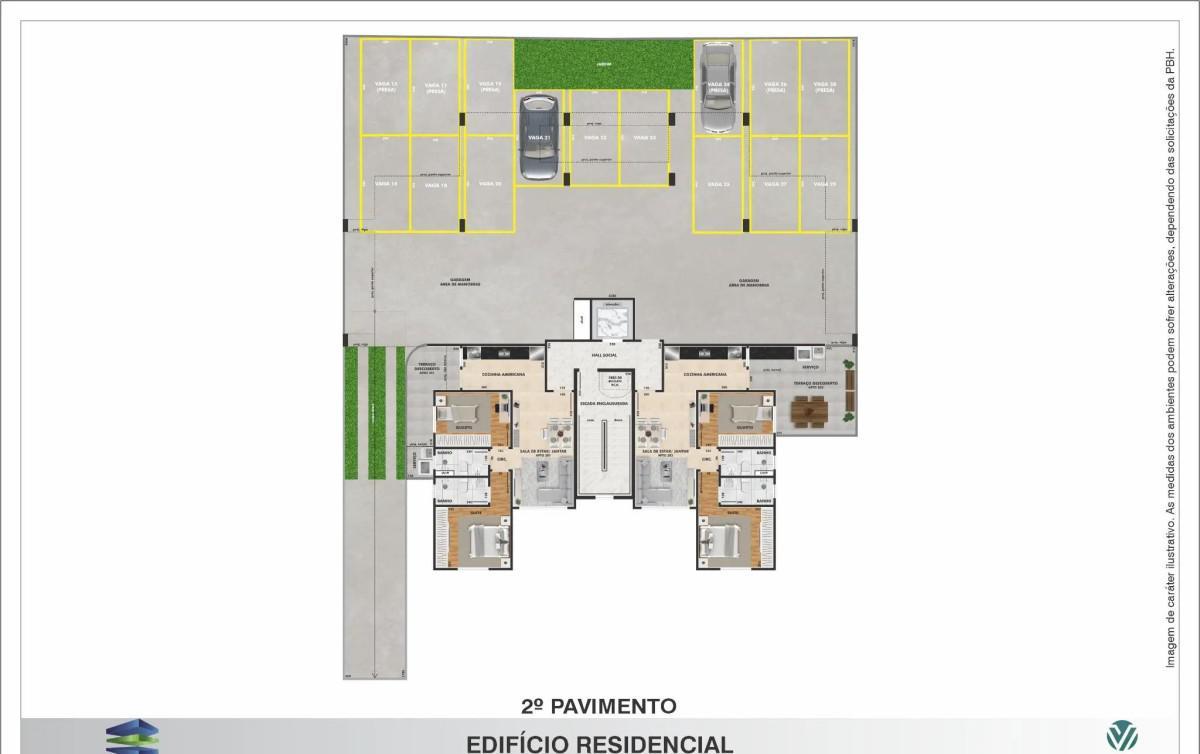 Apartamento, Santa Terezinha, 2 Quartos, 2 Vagas, 1 Suíte