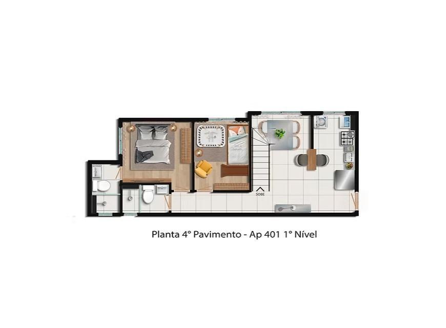 Cobertura, União, 2 Quartos, 1 Vaga, 1 Suíte