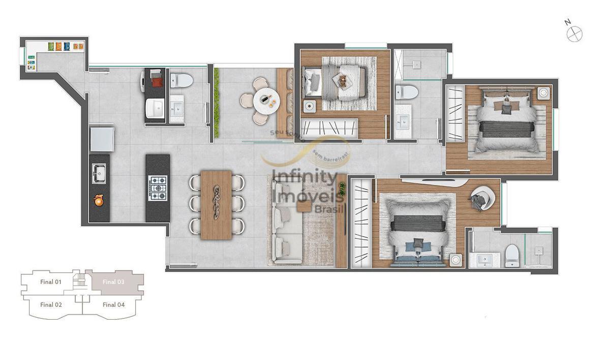 Apartamento, Graça, 3 Quartos