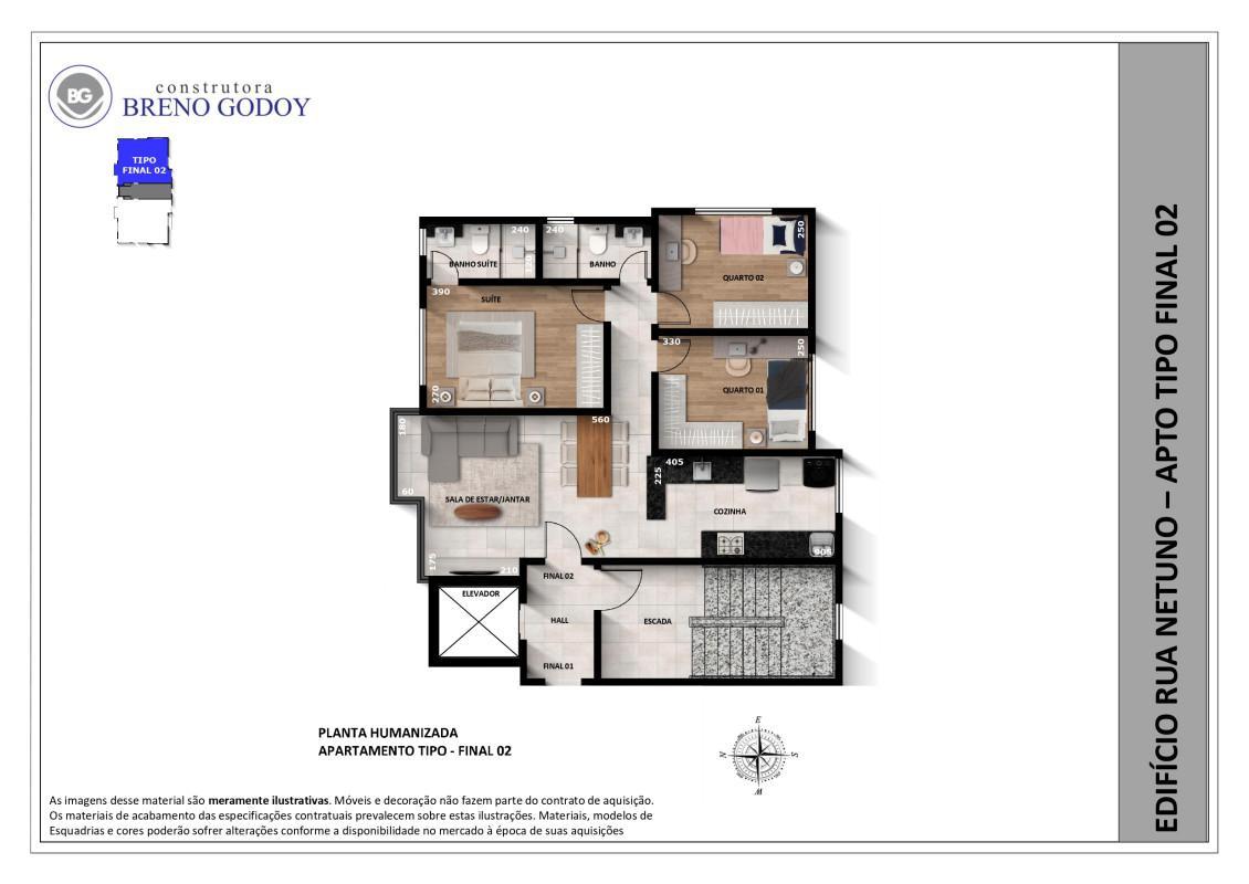 Apartamento, Ana Lúcia, 3 Quartos, 2 Vagas, 1 Suíte